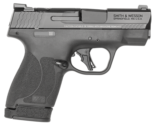 Smith & Wesson 13536 M&P Shield Plus Micro-Compact Frame 9mm Luger 13+1, 3.10" Black Armornite Steel Barrel & Optic Cut/Serrated Stainless Steel Slide, Matte Black Polymer Frame, Thumb Safety         