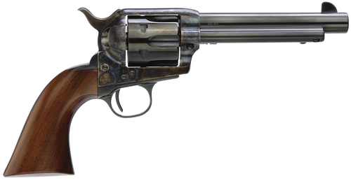 Taylors & Company 5000DE 1873 Gunfighter Deluxe 357 Mag 6rd 5.50" Blued Cylinder & Barrel Color Case Hardened Steel Frame Walnut Army Size Grip (Taylor Tuned)                                          
