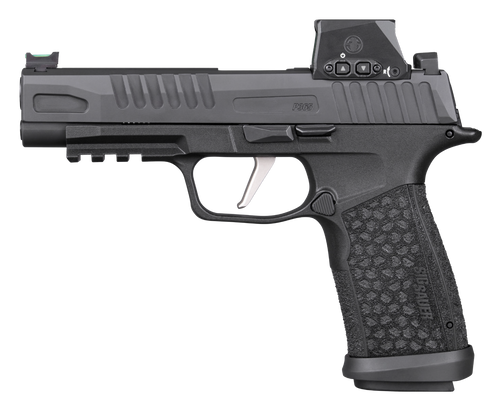 Sig Sauer 365XF9BFORXSL P365 Fuse w/Optic Compact 9mm Luger 21+1 4.30" Black DLC Barrel, Black Nitron Stainless Steel Serrated w/Optic Slide, Black DLC Stainless Steel Frame w/Beavertail & Picatinny R