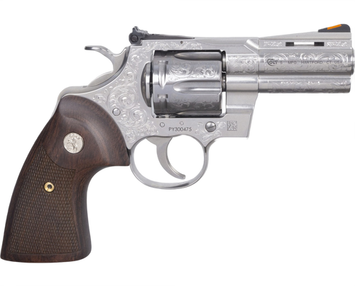 Colt Mfg PYTHONSP3WSSE Python  357 Mag 6rd Shot 3" Stainless Steel Barrel, Cylinder& Frame, Walnut Grip w/Medallion                                                                                     