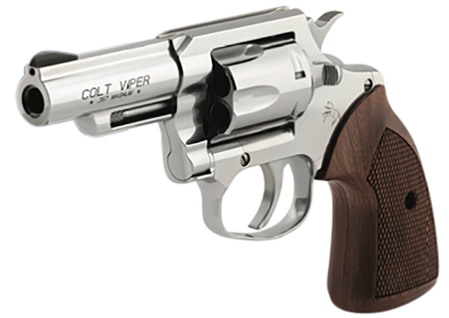 Colt Mfg VIPERSP3WRR Viper  357 Mag/38 Special 6rd 3" 1/2 Lug Stainless Steel Barrel, Stainless Steel Cylinder & Frame, American Walnut Grip, Exposed Hammer                                            
