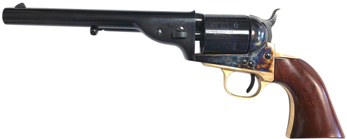 Taylors & Company 550725 1851 Open-Top 45 Colt (LC) Caliber with 7.50" Blued Finish Barrel, 6rd Capacity Blued Finish Cylinder, Color Case Hardened Finish Steel Frame & Walnut Navy Size Grip          