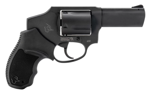 Taurus 2-650131 650  Small 357 Mag/38 Special +P 5 Shot 3" Matte Black Alloy Steel Barrel, Cylinder & Frame, Black Rubber Grip, Transfer Bar Safety, Concealed Hammer                                   