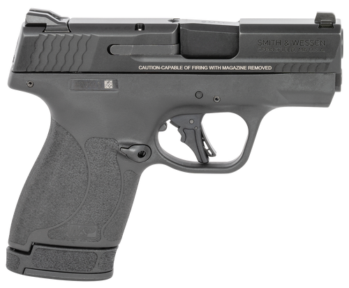 Smith & Wesson 13246 M&P Shield Plus Micro-Compact Frame 9mm Luger 13+1, 3.10" Black Armornite Stainless Steel Barrel & Serrated Slide, Matte Black Polymer Frame,  Thumb Safety                        