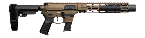 CMMG 45AEA70-MB Zeroed Banshee MkG 45 ACP 13+1 6.50" Black Nitride Threaded Barrel, Midnight Bronze Cerakote Aluminum Receiver w/Picatinny Rail, M-LOK Handguard, Black Polymer CMMG RipBrace, CMMG Zero
