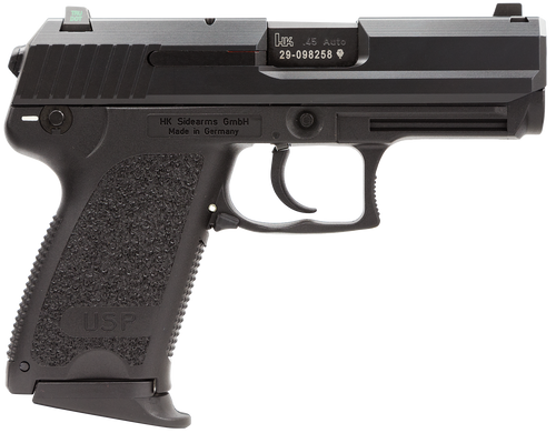 HK 81000343 USP Polymer Frame 45 ACP 8+1 3.78" Polygonal Rifled Barrel, Black Serrated Slide, Black Polymer Frame, Black Polymer Grip, Ambidextrous                                                     