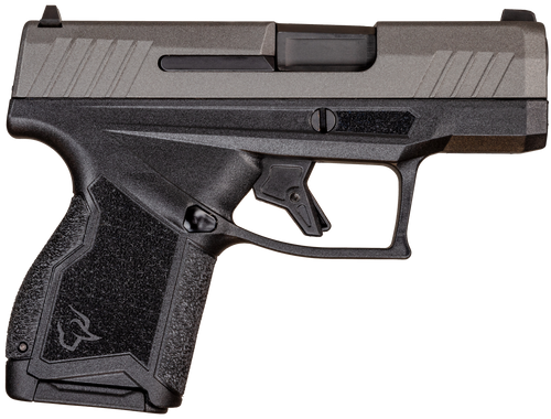Taurus 1-GX4M93C GX4 Micro-Compact 9mm Luger Caliber with 3.06" Barrel, 11+1 Capacity, Black Finish Frame, Serrated Tungsten Gray Cerakote Steel Slide &  Interchangeable Backstrap Grip Includes 2 Mags