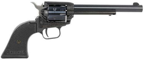 Heritage Mfg RR22B6PG Rough Rider  22 LR 6 Shot, 6.50" Black Steel Barrel, Black Zinc Alloy Frame, Black Cylinder, Black Polymer Grip, Hammer/Thumb Safety, Exposed Hammer                              