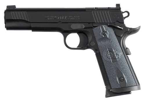 Colt Mfg O1080CCUOR CCU Government Full Size 45 ACP 8+1 5" Stainless National Match Barrel, Matte Black DLC Carbon Steel Optic Ready/Serrated Slide, Black Ion Bond Carbon Steel Frame w/Beavertail, Amb