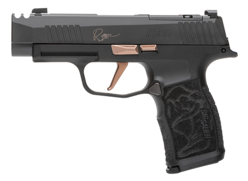 Sig Sauer 365XL9ROSE P365XL Rose Kit Micro-Compact 9mm Luger 12+1 3.10" Black Nitron Stainless Steel Integrated Compensator/Optic Ready/Serrated Slide, Black w/Rose Gold Accents Frame w/Accessory Rail