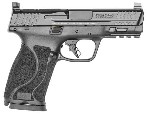 Smith & Wesson 13389 M&P M2.0  Full Size 10mm Auto 15+1, 4" Black Armornite Stainless Steel Barrel, Optic Cut/Serrated Stainless Steel Slide, Matte Black Polymer Frame w/Picatinny Rail                