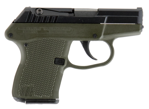Kel-Tec P32BGRN P-32  32 ACP Caliber with 2.68" Barrel, 7+1 Capacity, Green Finish Aluminum Frame, Serrated Blued Steel Slide & Green Polymer Grip                                                      