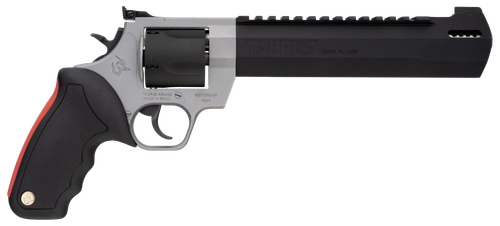 Taurus 2454085RH Raging Hunter  454 Casull 5rd 8.37" Matte Black Oxide Cylinder & Barrel Matte Stainless Steel Frame Black Rubber with Integrated Red Cushion Insert Grip                               