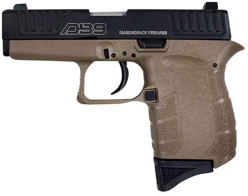 Diamondback DB0200P061 DB9 Gen4 Micro-Compact Frame 9mm Luger 6+1, 3.10" Stainless Steel Barrel, Black Nitride Serrated Stainless Steel Slide, Flat Dark Earth Polymer Frame & Grip                     
