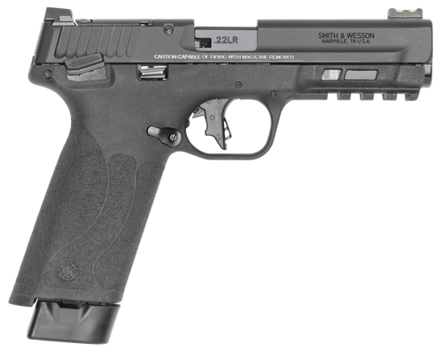 Smith & Wesson 14312 M&P 22x Full Size Frame 22 LR 20+1 4.10" Black Armornite Threaded Barrel, Black Armornite Optic Cut/Serrated Slide, Black Polymer Frame w/Picatinny Rail, Textured Grip            
