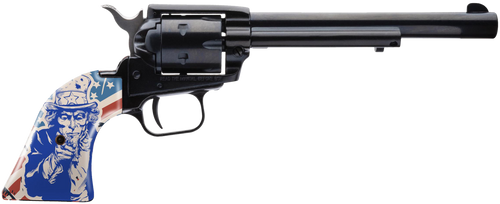 Heritage Mfg RR22B6-US09 Rough Rider  22 LR 6 Shot 6.50" Black Black Zinc Alloy Frame & Cylinder, Ivory w/Red/Blue Uncle Sam Grip, Hammer/Thumb Safety, Exposed Hammer                                  