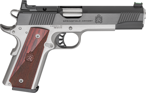 Springfield Armory PX9119LAOS 1911 Ronin 9mm 9+1 5" Stainless Steel Barrel Optic Ready Blued Slide Crossed Cannons Checkered Grip                                                                       