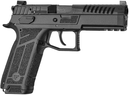 CZ-USA 91670 P-09 F Nocturne Full Size Frame 9mm Luger 19+1 4.53" Black Steel Barrel, Black Optic Cut/Serrated Steel Slide, Black Polymer Frame w/Picatinny Rail, Textured Grip                         