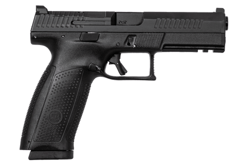 CZ-USA 01550 P-10 F  9mm Luger 10+1 5.10" Black Steel Barrel, Black Nitride Optic Ready/Serrated Steel Slide, Black Polymer Frame w/Picatinny Rail, Interchangeable Backstraps Grip, Ambidextrous       