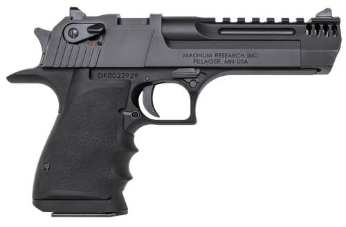 Magnum Research DE445IMB Desert Eagle L5 44 Rem Mag 5" with Muzzle Brake 8+1 Black Hardcoat Anodized Aluminum Frame Black Carbon Steel Slide Black Hogue Wraparound Grip                                