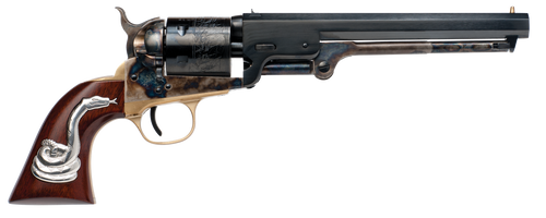 Cimarron CA9081SS101 Man With No Name Conversion Hollywood Series 38 Long Colt 6rd 7.50" Blued Steel Barrel & Cylinder Color Case Hardened Steel Frame with Walnut Grip with Integrated Snake           
