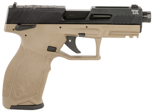 Taurus 1-2TX22P141F-10 TX22 T.O.R.O. 22 LR 10+1 4.60" Matte Black Threaded Barrel, Black Hard Coat Anodized Optic Ready/Serrated Slide, Flat Dark Earth Polymer Frame w/Picatinny Rail, Textured Grip   
