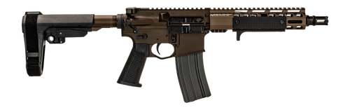 Griffin Armament MK1PSD223W95PFDE-W MK1 PSD 223 Wylde 9.50" Threaded Barrel, Terra Brown Anodized Aluminum Receiver w/Picatinny Rail, M-LOK Handguard, Black Polymer SBA3 Brace, Black A3 Grip          