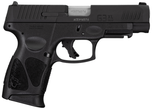 Taurus 1G3XLSR9041 G3XL  Compact Frame 9mm Luger 12+1 4" Matte Stainless Steel Barrel, Matte Black Tenifer Serrated Steel Slide, Black Polymer Frame w/Picatinny Rail, Black Polymer Grip, Right Hand   