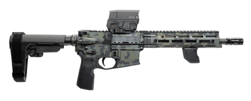 Cnc Firearms CNCDDMCD Daniel Defense DDM4 V7P Sports South Exclusive 5.56 NATO 30+1 10.30" Black Phosphate Threaded Barrel, Dark Multicam Aluminum Receiver w/Picatinny Rail, SBA3 Pistol Stabilizing Br