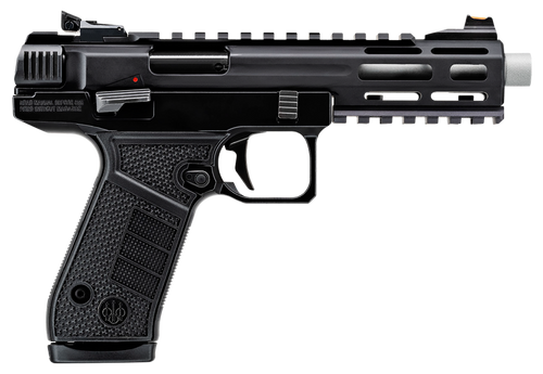 Beretta USA JB22TACMET15 B Series Jaguar Tac Full Size 22 LR 15+1 5.25" Stainless Threaded Barrel w/M-LOK Barrel Shroud, Black Picatinny Rail Slide, Black Metal Frame w/Picatinny Rail, Interchangeable