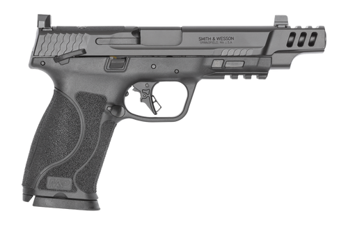 Smith & Wesson 14504 M&P PC M2.0 10mm Auto 10+1 5.60" Black Armornite Ported Barrel, Black Armornite Stainless Steel Ported/Serrated Slide, Black Polymer Frame w/Picatinny Rail, Interchangeable Palmsw