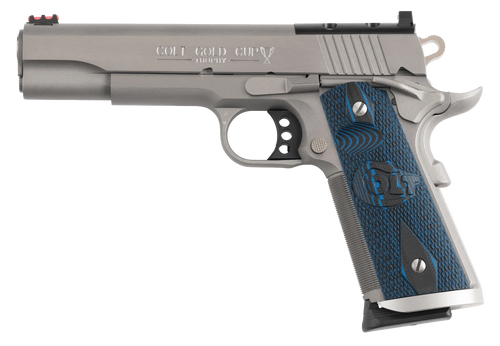 Colt Mfg O5070XEOR Gold Cup Trophy Full Size 45 ACP 8+1 5" Stainless National Match Barrel, Stainless Steel Optic Ready/Serrated Slide & Frame w/Beavertail, Ambidextrous                               