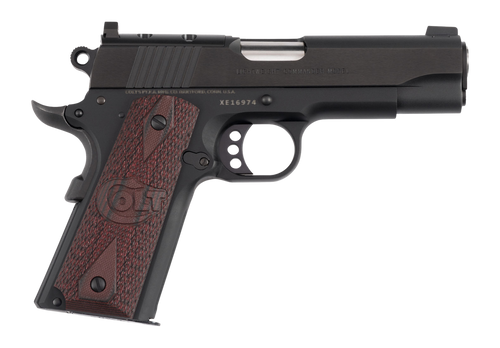 Colt Mfg O4842XEOR Commander Lightweight 9mm Luger 9+1 4.25" Stainless National Match Barrel, Blued Steel Optic Ready/Serrated Slide, Blue Anodized Aluminum Frame w/Beavertail                         