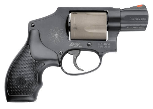 Smith & Wesson 103061 Model 340 Personal Defense 357 Mag 5 Shot 1.88" Black Stainless Steel Barrel, Titanium  Cylinder, Black Scandium Alloy J-Frame, Black Polymer Grip, No Internal Lock              