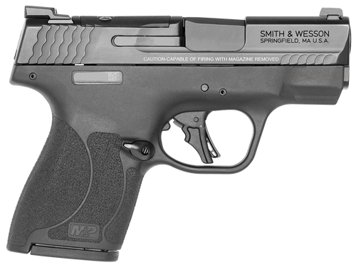 Smith & Wesson 13559 M&P Shield Plus Micro-Compact Frame 9mm Luger 10+1, 3.10" Black Armornite Stainless Steel Barrel & Optic Cut/Serrated Slide, Matte Black Polymer Frame, Tritium Night Sights       