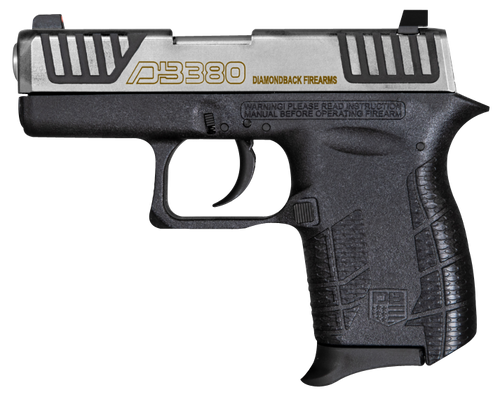 Diamondback DB0100E032 DB380 Gen4 Micro-Compact Frame 380 ACP 6+1, 2.80" Stainless Steel Barrel, Serrated Stainless Steel Slide, Mint Polymer Frame w/Beavertail & Grip                                 