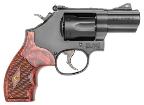 Smith & Wesson 13323 Model 19 Performance Center Carry Comp 357 Mag or 38 S&W Spl +P Blued Carbon Steel 2.50" PowerPort  Barrel, 6rd Cylinder & K-Frame, Tritium Front Night Sight, Custom Wood Grip    