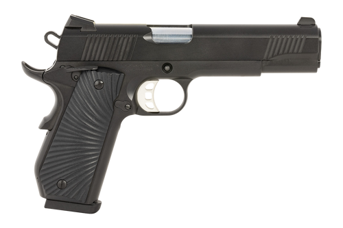 Tisas Arms 10100502 1911 Duty 45 ACP 8+1 5" Stainless Steel Barrel, Black Cerakote Carbon Steel Serrated Slide & Frame w/Beavertail, Black G10 Starburst Grip                                           