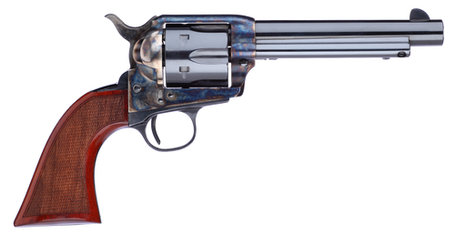 Taylors & Company 556208DE Short Stroke Gunfighter  45 Colt (LC) 6rd 5.50" Blued Cylinder & Barrel Color Case Hardened Steel Frame Checkered Walnut Army Size Grip (Taylor Tuned)                       