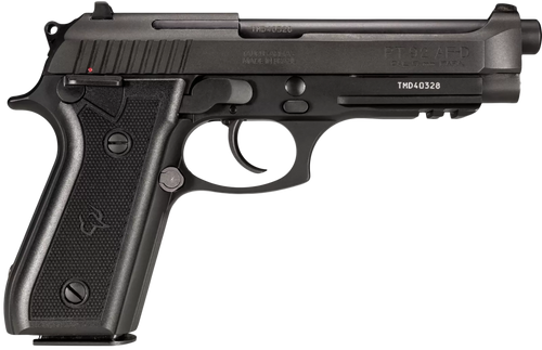 Taurus 1-920151-17 92  Full Size Frame 9mm Luger 17+1 5" Matte Black Stainless Steel Barrel, Serrated Steel Slide, Black Anodized Aluminum Frame w/Picatinny Rail, Black Rubber Grip, Right Hand        