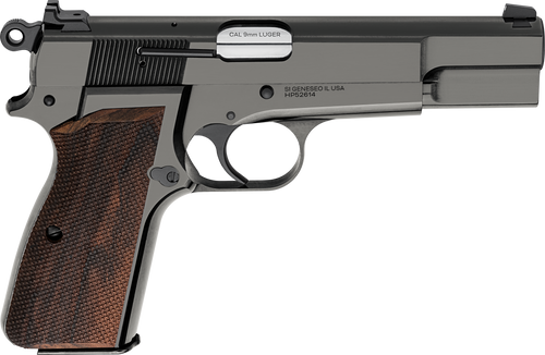 Springfield Armory  SA-35  9mm Luger 15+1 4.70" Stainless Barrel, Polished Blue Cerakote Carbon Steel Serrated Slide & Frame, Checkered Walnut Grip                                                     