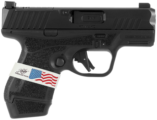 Kimber Mfg, Inc 3800004 R7 Mako Liberty Sub-Compact Frame 9mm Luger 13+1 3.37" Black DLC Match Grade Barrel, Black FNC Nitride Optic Ready/Serrated Stainless Steel Slide, Black Polymer Frame          