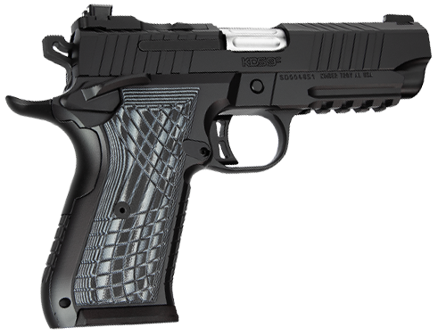 Kimber Mfg.,inc 3100017 KDS9C  9mm 10+1 4.09" KimPro Black Front and Rear Serrations Stainless Steel Slide Black Gray and Black Crosshatch Cut G-10 Grip                                                