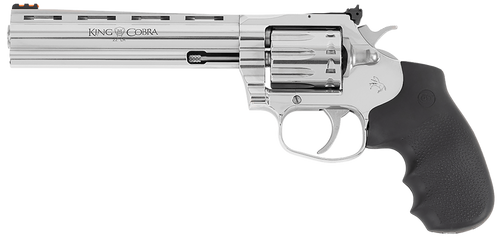 Colt Mfg KCOBRA22-SP6RFO King Cobra Target 22 LR 10rd 6" Stainless Steel Barrel, Cylinder & Frame, Black Hogue Overmolded Grips                                                                         