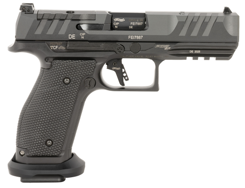Walther Arms 2897008 PDP Pro Full Size Frame 9mm Luger 20+1 4.50" Black Steel Barrel, Black Optic Ready/Serrated Steel Slide, Black Steel Frame w/Picatinny Rail, Textured Polymer Grip                 