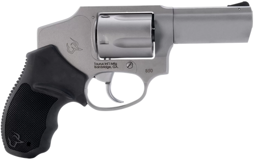 Taurus 2-850139 850  Small 38 Special 5 Shot 3" Matte Stainless Steel Barrel & Cylinder, Matte Stainless Steel Frame, Black Rubber Grip, Transfer Bar Safety, Concealed Hammer                          