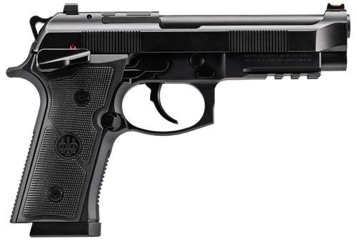 Beretta USA J92XFMSDA21 92GTS  9mm Luger 18+1 4.70" Black Inox Steel Barrel, Black Cerakote Optic Ready/Serrated Steel Slide + Aluminum Frame w/Beavertail & Picatinny Rail, Ambidextrous               