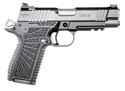 Wilson Combat SFT9CMR42 SFT9 Compact 9mm 15+1 4.25" Lightrail Black Armor-Tuff Stainless Steel                                                                                                          