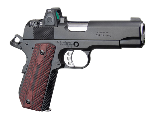 Ed Brown  Kobra Carry w/Optic 45 ACP 7+1 4.25" Stainless Barrel, Black Gen4 Stainless Steel Serrated w/Optic Slide & Frame, Trijicon RMRcc 3.25 MOA Sight, Right Hand                                   