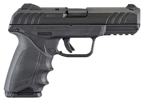 Ruger 3819 Security-9  9mm Luger  4" Barrel 10+1, Black Polymer Frame With Picatinny Acc. Rail, Black Oxide Steel Slide, Hogue Beavertail HandALL Rubber Grip                                           